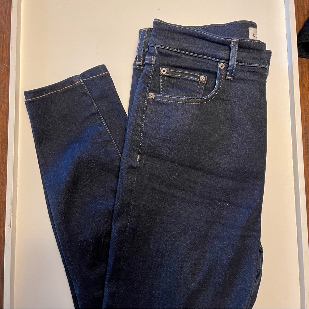 Denim Forum by Aritzia The Lola High Rise Skinny Dark Wash Jeans - Picture 2 of 6
